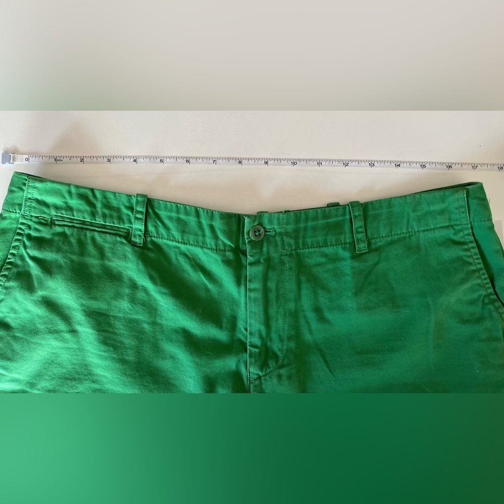 Ralph Lauren Sport Flat Front Green Chino shorts w/ blue logo preppy summer 12 - Picture 5 of 7